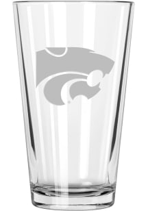 K-State Wildcats 17oz Etched Pint Glass - White