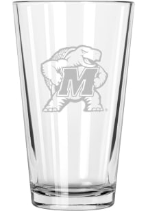 Maryland Terrapins 17oz Etched Pint Glass - White