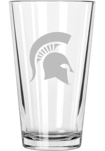 Michigan State Spartans 17oz Etched Pint Glass - White