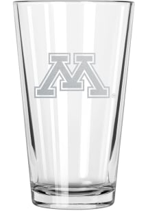 Minnesota Golden Gophers 17oz Etched Pint Glass - White