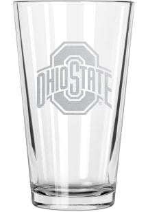 Ohio State Buckeyes 17oz Etched Pint Glass - White