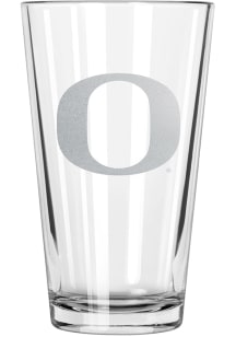 Oregon Ducks 17oz Etched Pint Glass - White