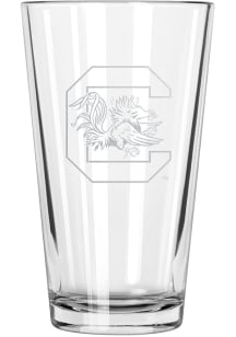 South Carolina Gamecocks 17oz Etched Pint Glass - White