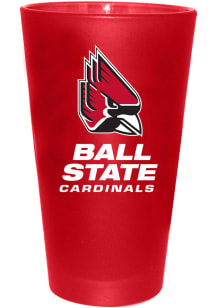 Ball State Cardinals 16 oz Color Frosted Pint Glass - Red
