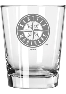 Seattle Mariners 15oz Etched Double Old Fashioned Rock Glass - White