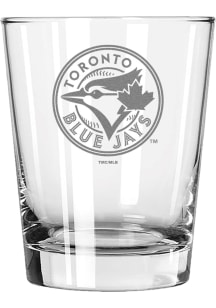 Toronto Blue Jays 15oz Etched Double Old Fashioned Rock Glass - White