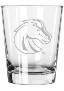Boise State Broncos 15oz Etched Double Old Fashioned Rock Glass - White