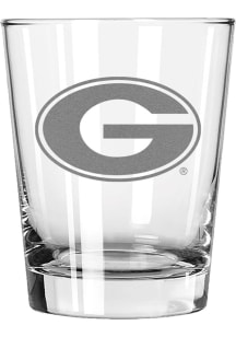 Georgia Bulldogs 15oz Etched Double Old Fashioned Rock Glass - White