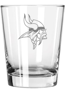 Minnesota Vikings 15oz Etched Double Old Fashioned Rock Glass - White