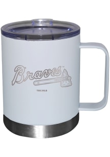 Atlanta Braves 12oz Etched Lowball Tumbler - White