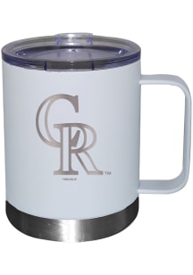 Colorado Rockies 12oz Etched Lowball Tumbler - White