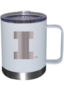 Illinois Fighting Illini 12oz Etched Lowball Tumbler - White