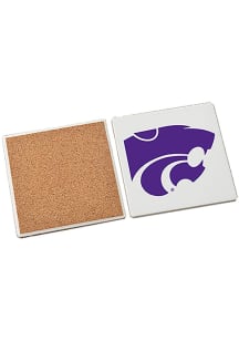 K-State Wildcats Team Logo Coaster - White