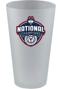 UConn Huskies 2023 Basketball National Champions Frosted Pint Glass - White
