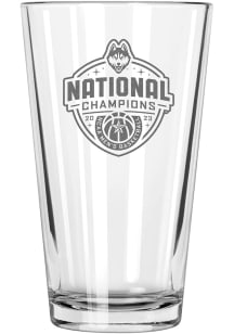 UConn Huskies 2023 Basketball National Champions 16oz Etched Pint Glass - White