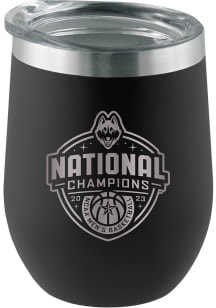 UConn Huskies 2023 Basketball National Champions 12oz Stemless Wine Tumbler - Black