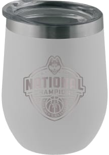 UConn Huskies 2023 Basketball National Champions 12oz Stemless Wine Tumbler - White
