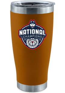 UConn Huskies 2023 Basketball National Champions 20oz Printed Tumbler - Tan