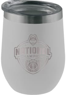 UConn Huskies 2023 Basketball National Champions 16oz Stemless Wine Tumbler - White