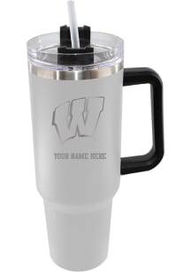 The Memory Company Wisconsin Badgers Personalized 46oz Colossal Stainless Steel Tumbler - White