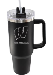 The Memory Company Wisconsin Badgers Personalized 46oz Colossal Stainless Steel Tumbler - Black