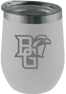 Bowling Green Falcons Etched 12oz Stainless Steel Stemless - White