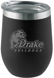 Drake Bulldogs Etched 12oz Stainless Steel Stemless - Black