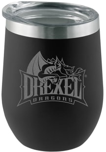 Drexel Dragons Etched 12oz Stainless Steel Stemless - Black
