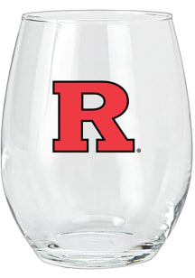 Rutgers Scarlet Knights 15oz Stemless Wine Glass - White