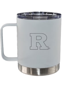 The Memory Company Rutgers Scarlet Knights 12oz Etched Handle Lowball Stainless Steel Tumbler - Wh..