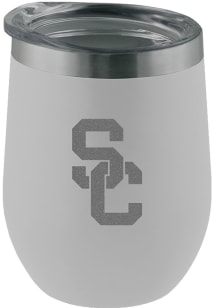 USC Trojans Etched 12oz Stainless Steel Stemless - White
