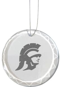 USC Trojans Etched Glass Ornament