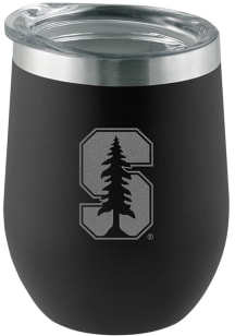Stanford Cardinal Etched 12oz Stainless Steel Stemless - Black