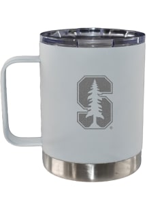 The Memory Company Stanford Cardinal 12oz Etched Handle Lowball Stainless Steel Tumbler - White