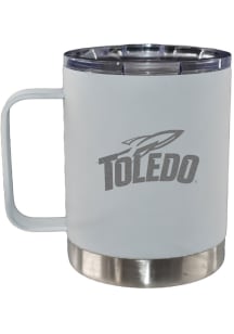 The Memory Company Toledo Rockets 12oz Etched Handle Lowball Stainless Steel Tumbler - White
