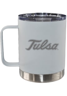The Memory Company Tulsa Golden Hurricane 12oz Etched Handle Lowball Stainless Steel Tumbler - Whi..