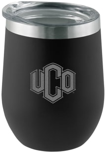 Central Oklahoma Bronchos Etched 12oz Stainless Steel Stemless - Black
