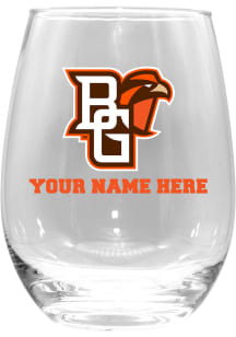 Bowling Green Falcons Personalized 15oz Stemless Wine Glass - White