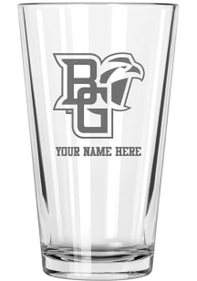 Bowling Green Falcons Personalized Etched 17oz Mixing Pint Glass - White