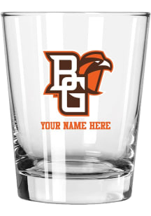 Bowling Green Falcons Personalized 15oz Double Old Fashioned Rock Glass - White