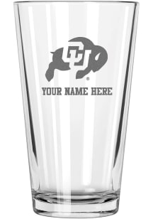 Colorado Buffaloes Personalized Etched 17oz Mixing Pint Glass - White