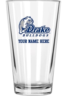Drake Bulldogs Personalized 17oz Mixing Pint Glass - White