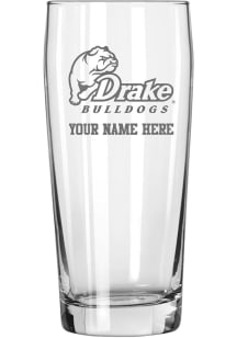 Drake Bulldogs Personalized Etched 16oz Pub Pilsner Glass - White