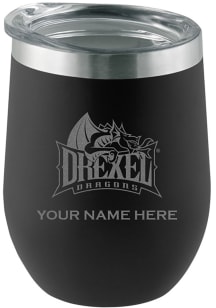 Drexel Dragons Personalized Etched 12oz Stainless Steel Stemless - Black