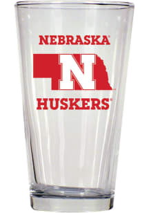 Nebraska Cornhuskers 16oz Pint Glass - White