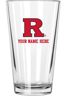 Rutgers Scarlet Knights Personalized 17oz Mixing Pint Glass - White