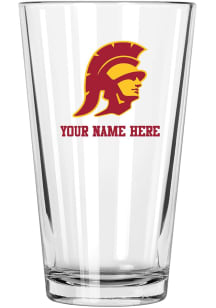 USC Trojans Personalized 17oz Mixing Pint Glass - White