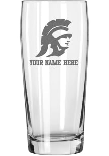 USC Trojans Personalized Etched 16oz Pub Pilsner Glass - White