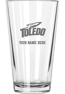 Toledo Rockets Personalized Etched 17oz Mixing Pint Glass - White
