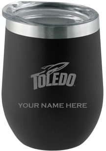 Toledo Rockets Personalized Etched 12oz Stainless Steel Stemless - Black